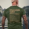 Chocolate Cake Nutrition Facts Thanksgiving Christmas Men's T-shirt Back Print Gifts for Old Men