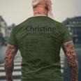 Christine Nutrition Personalized Name Christmas Idea Men's T-shirt Back Print Gifts for Old Men