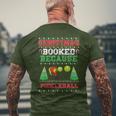 Christmas Booked Because Pickleball Sport Lover Xmas Men's T-shirt Back Print Gifts for Old Men