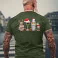 Christmas Cocktail Espresso Martini Drinking Party Bartender Men's T-shirt Back Print Gifts for Old Men