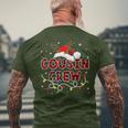 Christmas Cousin Crew Buffalo Plaid Family Xmas Pajamas Pjs Men's T-shirt Back Print Gifts for Old Men