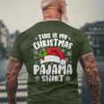 This Is My Christmas Pajama Christmas Outfits Men's T-shirt Back Print Gifts for Old Men