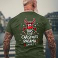 This Is My Christmas Pajama Christmas Reindeer Men's T-shirt Back Print Gifts for Old Men