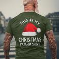 This Is My Christmas Pajama ChristmasMen's T-shirt Back Print Gifts for Old Men