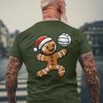 Cute Gingerbread Man Volleyball Christmas Kid Boys Men's T-shirt Back Print Gifts for Old Men