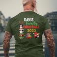 Davis Family Name Davis Family Christmas Men's T-shirt Back Print Gifts for Old Men