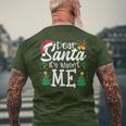 Dear Santa It Wasn't Me Family Christmas Party Men's T-shirt Back Print Gifts for Old Men
