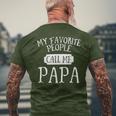 My Favorite Call Me Papa Grandpa Christmas Father's Day Men's T-shirt Back Print Gifts for Old Men