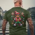 Hip Hop Gingerbread Man X-Mas Christmas Boys Men's T-shirt Back Print Gifts for Old Men