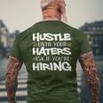 Hustle Until Haters Ask Hiring Entrepreneur Christmas Men's T-shirt Back Print Gifts for Old Men