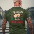 I'm Just Here For The Fruitcake Matters Christmas Cake Men's T-shirt Back Print Gifts for Old Men