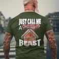 Just Call A Christmas Beast With Cute Ginger Bread House Men's T-shirt Back Print Gifts for Old Men