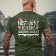Most Likely To Bake Christmas Cookies Family Matching Men's T-shirt Back Print Gifts for Old Men