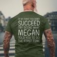 Megan Name Personalized Birthday Christmas Joke Men's T-shirt Back Print Gifts for Old Men