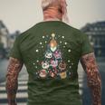 Merry Catmas Christmas Tree Cats Xmas Meow Christmas Men's T-shirt Back Print Gifts for Old Men