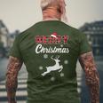 Merry Christmas Rudolph Reindeer Xmas Men's T-shirt Back Print Gifts for Old Men