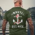 Nauti But Nice Nautical Anchor Beach Christmas Men's T-shirt Back Print Gifts for Old Men