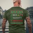 Nice Naughty Argentinian Christmas Checklist Argentina Men's T-shirt Back Print Gifts for Old Men
