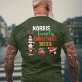Norris Family Name Norris Family Christmas Men's T-shirt Back Print Gifts for Old Men