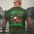 North Pole Dance Santa Claus Pole Dancer Christmas Men's T-shirt Back Print Gifts for Old Men