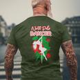 North Pole Dancer Naughty Santa Christmas Stripper Men's T-shirt Back Print Gifts for Old Men