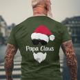 Papa Claus Christmas Santa Costume Matching Family Xmas Men's T-shirt Back Print Gifts for Old Men