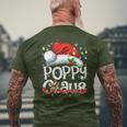 Poppy Claus Xmas Santa Matching Family Christmas Pajamas Men's T-shirt Back Print Gifts for Old Men