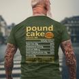 Pound Cake Nutrition Food Thanksgiving Costume Christmas Men's T-shirt Back Print Gifts for Old Men