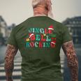 Retro Christmas Jingle Bell Rocking Christmas Men's T-shirt Back Print Gifts for Old Men