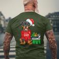 Rottweiler Dog I Love Santa Cute Rotti Pup Christmas Men's T-shirt Back Print Gifts for Old Men