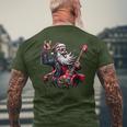 Santa Claus Guitar Player Rock & Roll Christmas Men's T-shirt Back Print Gifts for Old Men