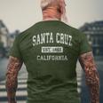 Santa Cruz California Ca Vintage Established Sports Men's T-shirt Back Print Gifts for Old Men