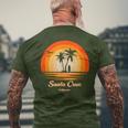 Santa Cruz California Vintage Retro Ca Surfing Men's T-shirt Back Print Gifts for Old Men