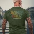 Santa Cruz City California Vintage Retro S T-Shirt mit Rückendruck Geschenke für alte Männer
