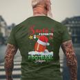 Santa's Favorite Football Player Christmas For Men Men's T-shirt Back Print Gifts for Old Men