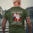 I Saw Biden Sniffing Santa Claus Biden Ugly Xmas Men's T-shirt Back Print Gifts for Old Men