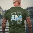 Snow Day Supporter Let It Snow Cute Blue Gnome Xmas Holiday Men's T-shirt Back Print Gifts for Old Men