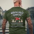 St Nicholas Day Santa Claus North Pole Dancer Men's T-shirt Back Print Gifts for Old Men