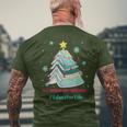 Tree All Booked For Christmas Educator Life Men's T-shirt Back Print Gifts for Old Men