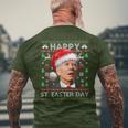 Ugly Christmas Sweater Joe Biden Happy Easter Day Xmas Men's T-shirt Back Print Gifts for Old Men