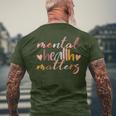 Vintage Mental Health Matter Christmas Birthday Father's Day Men's T-shirt Back Print Gifts for Old Men