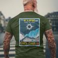 Vintage Santa Claus Indiana In Total Solar Eclipse 2024 Men's T-shirt Back Print Gifts for Old Men