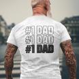 1 Dad Apparel For The Best Dad Ever Vintage Dad Mens Back Print T-shirt Gifts for Old Men