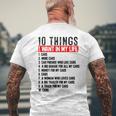 10 Things I Want In My Life Cars Car Lovers Men's T-shirt Back Print Gifts for Old Men