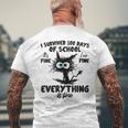 100 Days Of School It's Fine I'm Fine Everything Is Fine Men's T-shirt Back Print Gifts for Old Men
