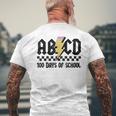 100Th Day 100 Days Of School Abcd Teachers Rock Boys Girls Men's T-shirt Back Print Gifts for Old Men