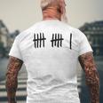 11Th Birthday Outfit 11 Years Old Tally Marks Anniversary Men's T-shirt Back Print Gifts for Old Men