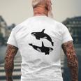 2 Orca Tshirts Mens Back Print T-shirt Gifts for Old Men