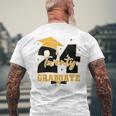 2024 Graduate Class Of 2024 Senior High School Graduation Men's T-shirt Back Print Gifts for Old Men