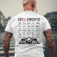 2024 Schedule Formula Racing Formula Fan Car Black Men's T-shirt Back Print Gifts for Old Men